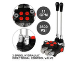 2 Spool Hydraulic Directional Control Valve 11 Gpm double acting cylinder spool
