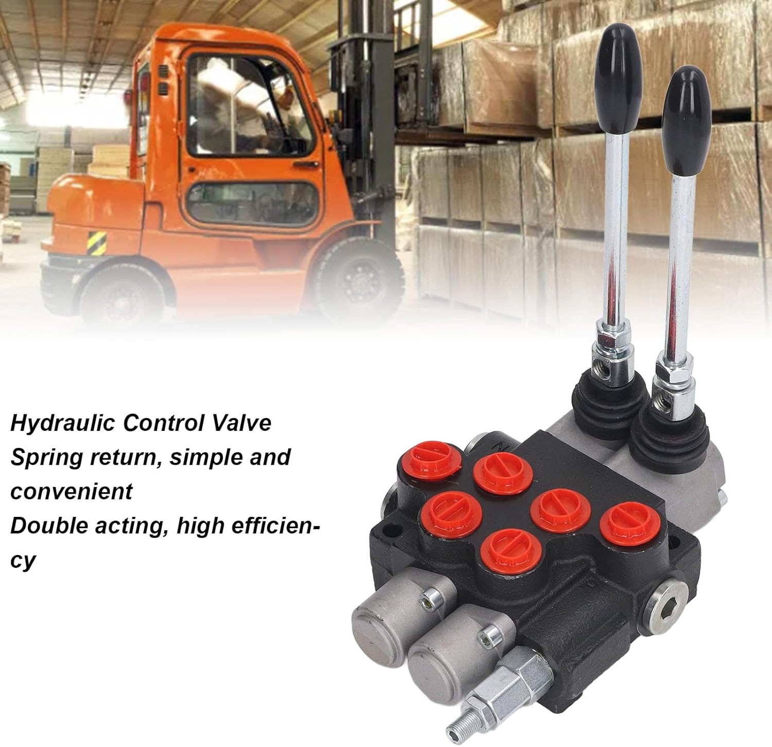 2 Spool Hydraulic Directional Control Valve 11 Gpm double acting cylinder spool