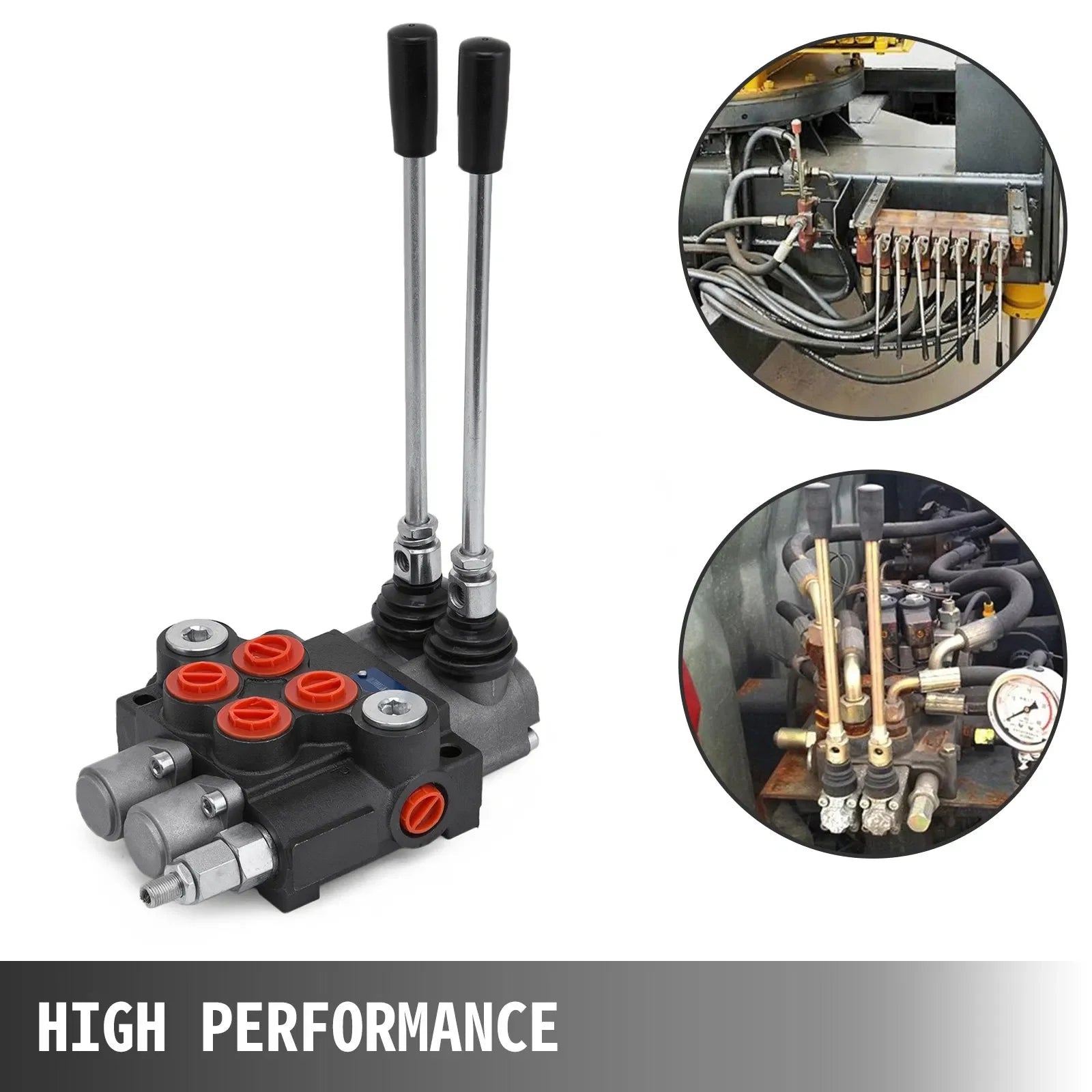 2 Spool Hydraulic Directional Control Valve 11 Gpm double acting cylinder spool