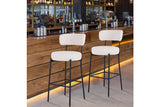 Set of 2 Bar Stools Counter Bar Stool