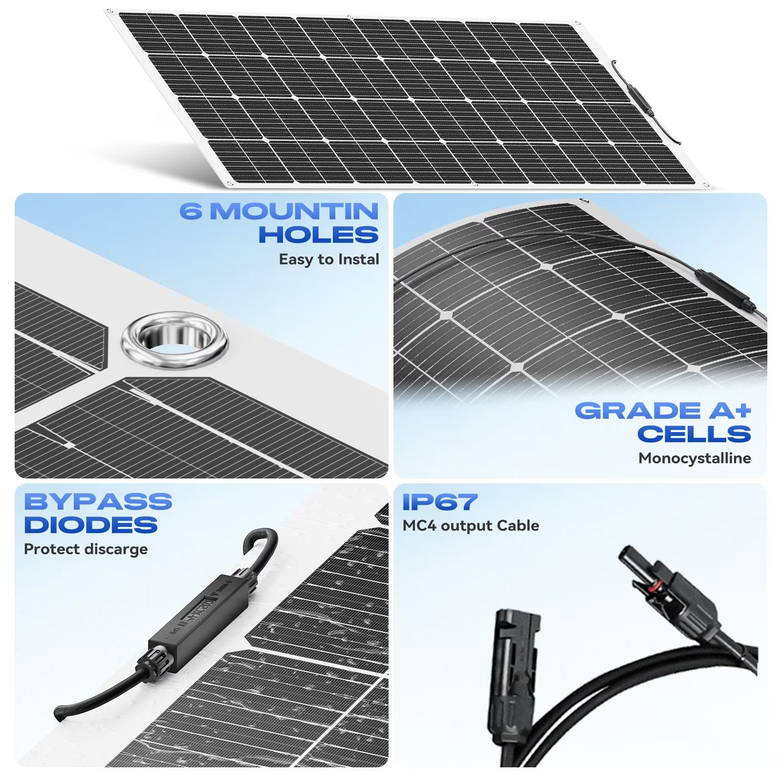 300W Flexible solar panel