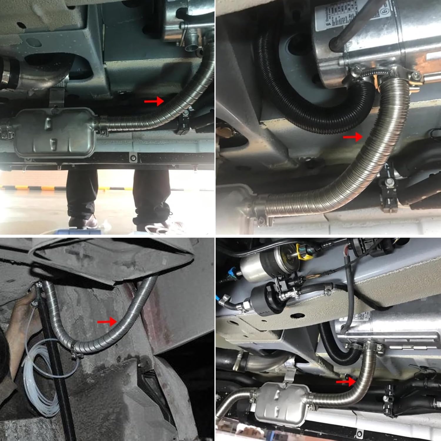 100cm Air Diesel Parking Heater Stainless Steel Exhaust Pipe Tube Gas