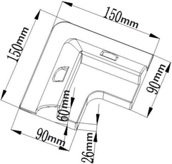 4 Solar Panel Mounting Bracket Black Corner Set Kit
