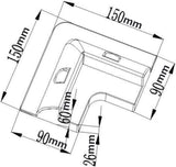 4 Solar Panel Mounting Bracket Black Corner Set Kit