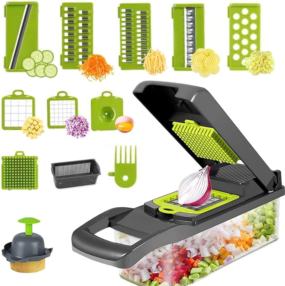 14 in 1 Multipurpose Chopper, Cutters, Grater Peeler Chipser, Slicer for Kitchen