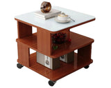 Coffee Table With Wheels and Glass Top
