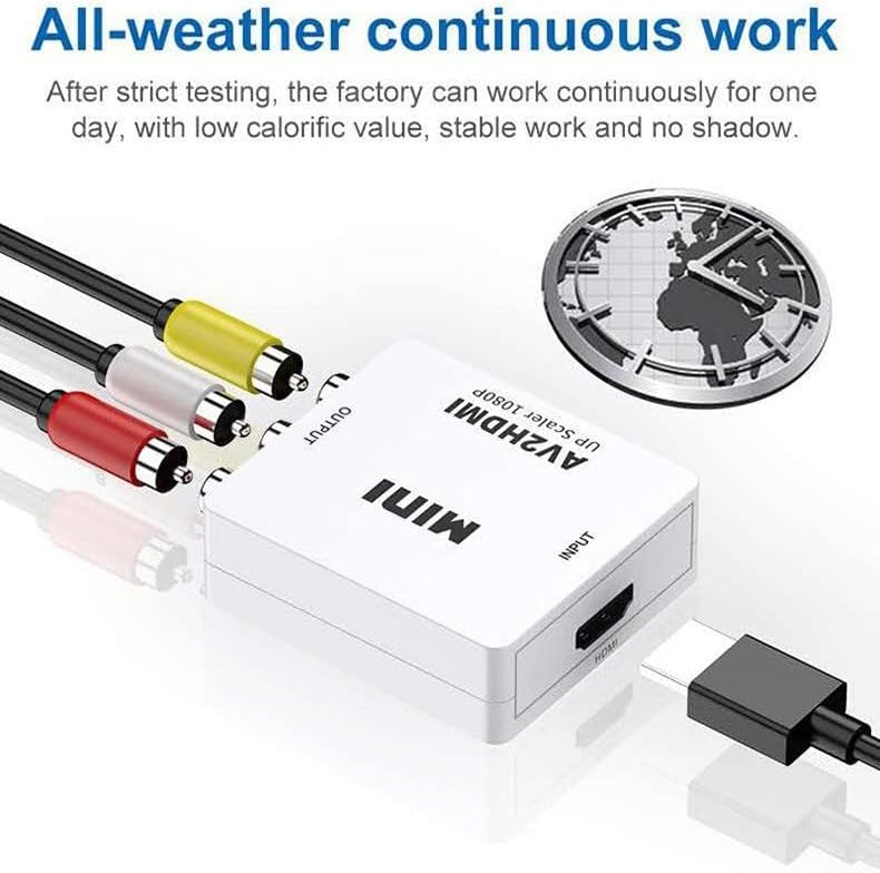 RCA AV to HDMI Mini Video Audio Converter