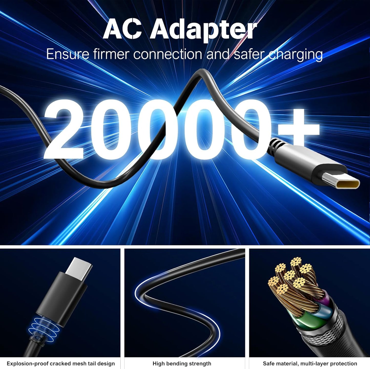 65W Lenovo Laptop Replacement Charger USB C - Fast USB C 65W Lenovo Laptop Charger