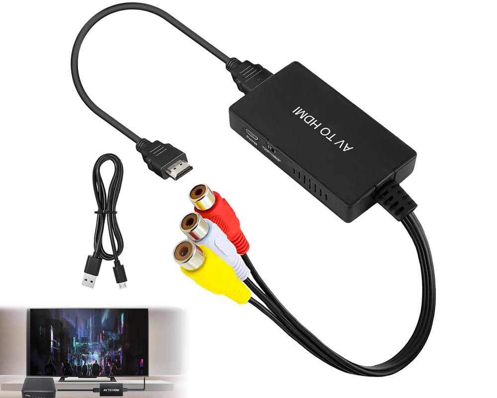 RCA to HDMI Converter AV to HDMI Adapter