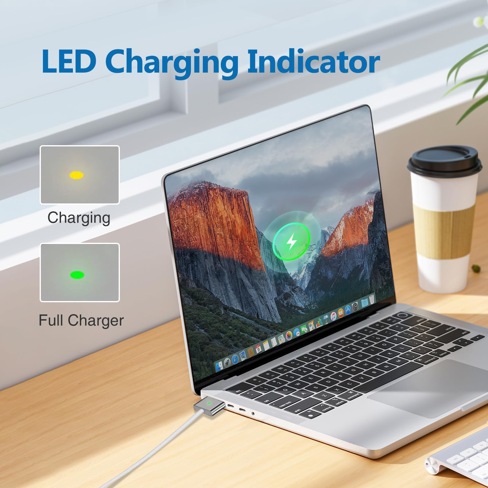 USB C to MagSafe 2 Nylon Charging Cable For Macbook Air / Macbook Pro