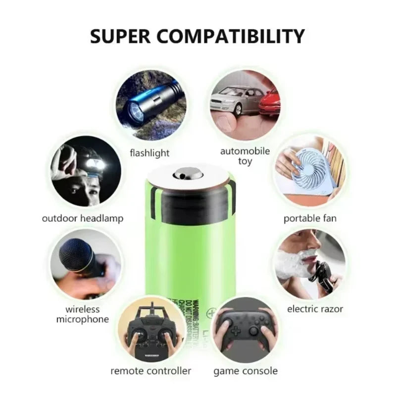 18650 Battery Rechargeable Button Top 8pcs
