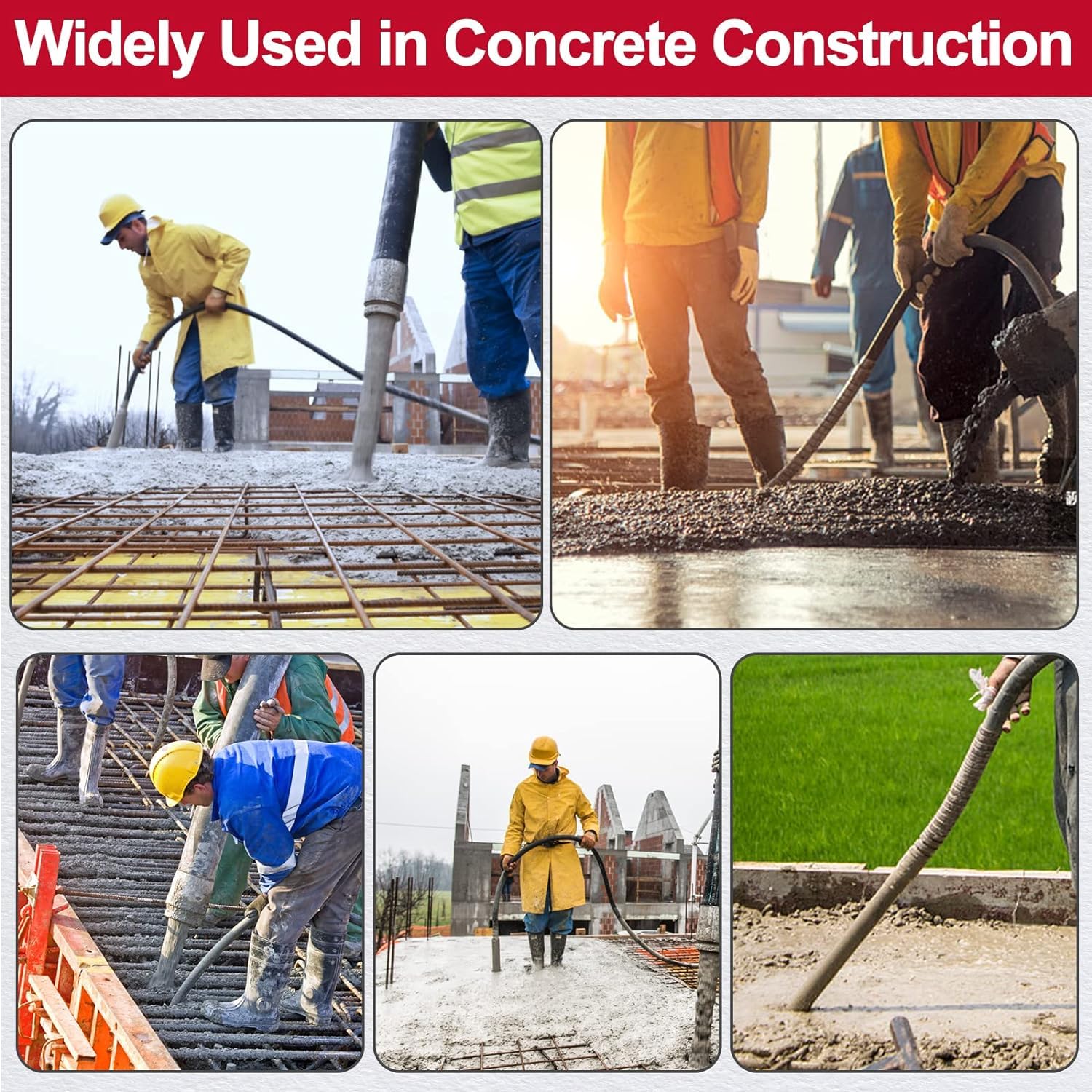 850W Portable Handheld Electric Concrete Cement Mixing with Flexible Hose