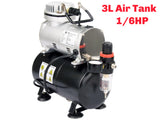 Air Brush Compressor For Spray 1/6Hp 3L