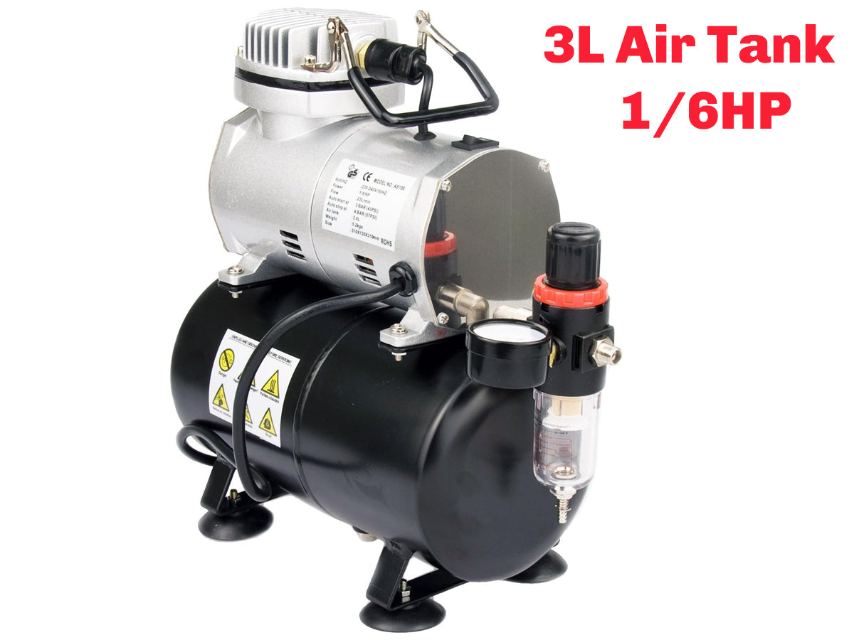 Air Brush Compressor For Spray 1/6Hp 3L