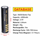 18650 Rechargeable Batteries 8pcs
