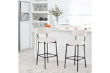 Set of 2 Bar Stools Counter Bar Stool