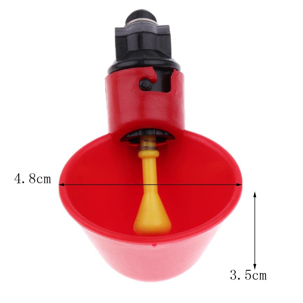 Chicken Drinker Cups - 10 Pack Automatic Poultry Water Feeder with Peck Trigger