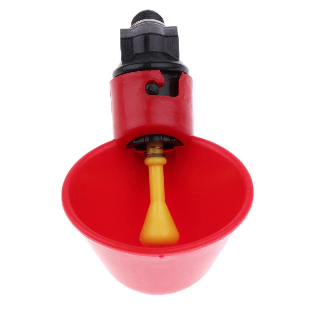 Chicken Drinker Cups - 10 Pack Automatic Poultry Water Feeder with Peck Trigger