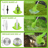 Cordless Electric Grass String Trimmer Lawn Cutter Brush Mower Whipper Snipper