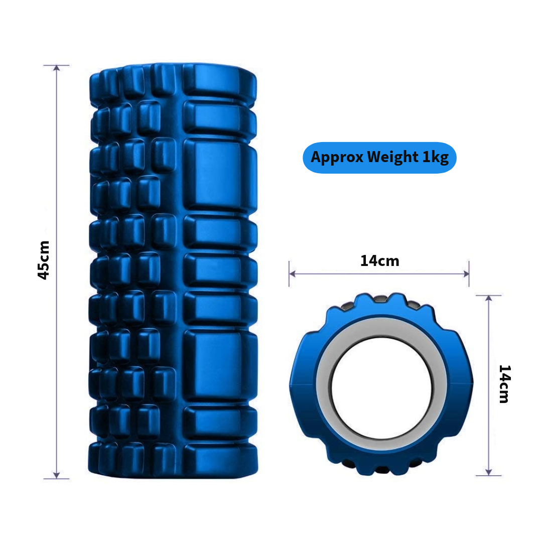 Yoga Foam Roller Physio Back Training Exercise Massage 45CM (Blue)