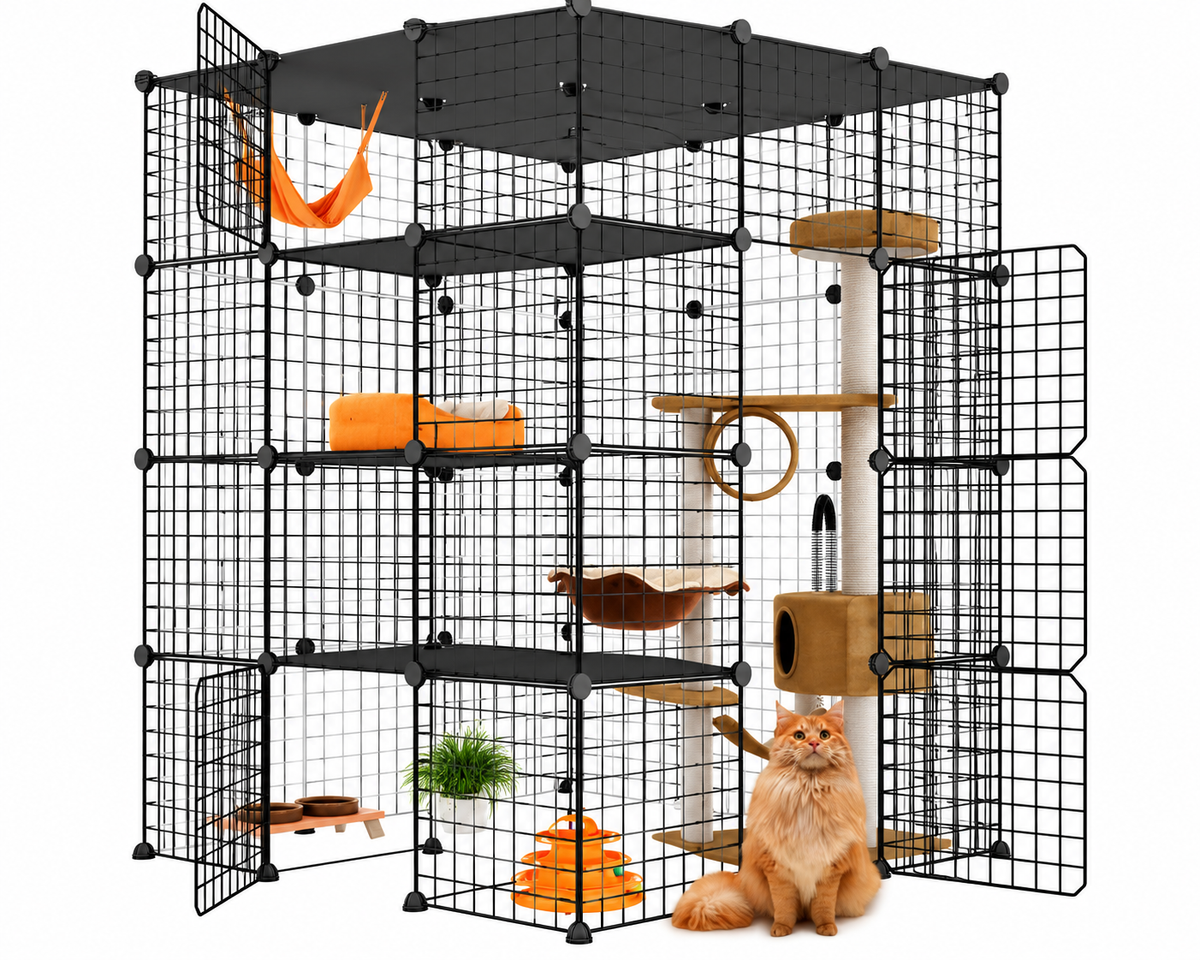 Cat Cage DIY Enclosure Pet Crate Rabbit Hutch Pet Playpen