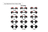Adjustable dumbbells 24Kg