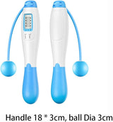 Cordless Skipping Digital Jump Rope (Blue/White)