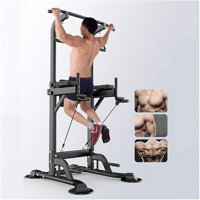 Adjustable Chin Up Pull Up Power Tower Station Workout