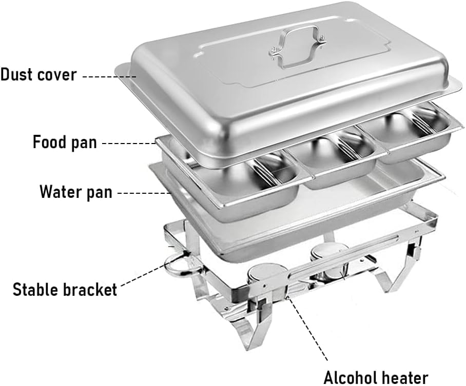 Chafing Dish Catering Set – 11L Food Warmer Pan
