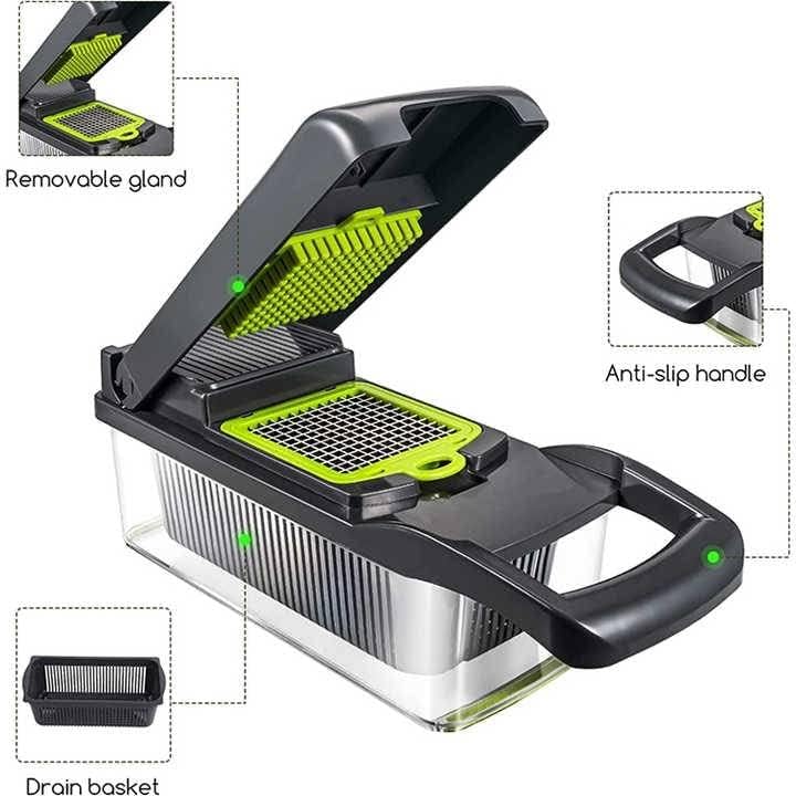 14 in 1 Multipurpose Chopper, Cutters, Grater Peeler Chipser, Slicer for Kitchen