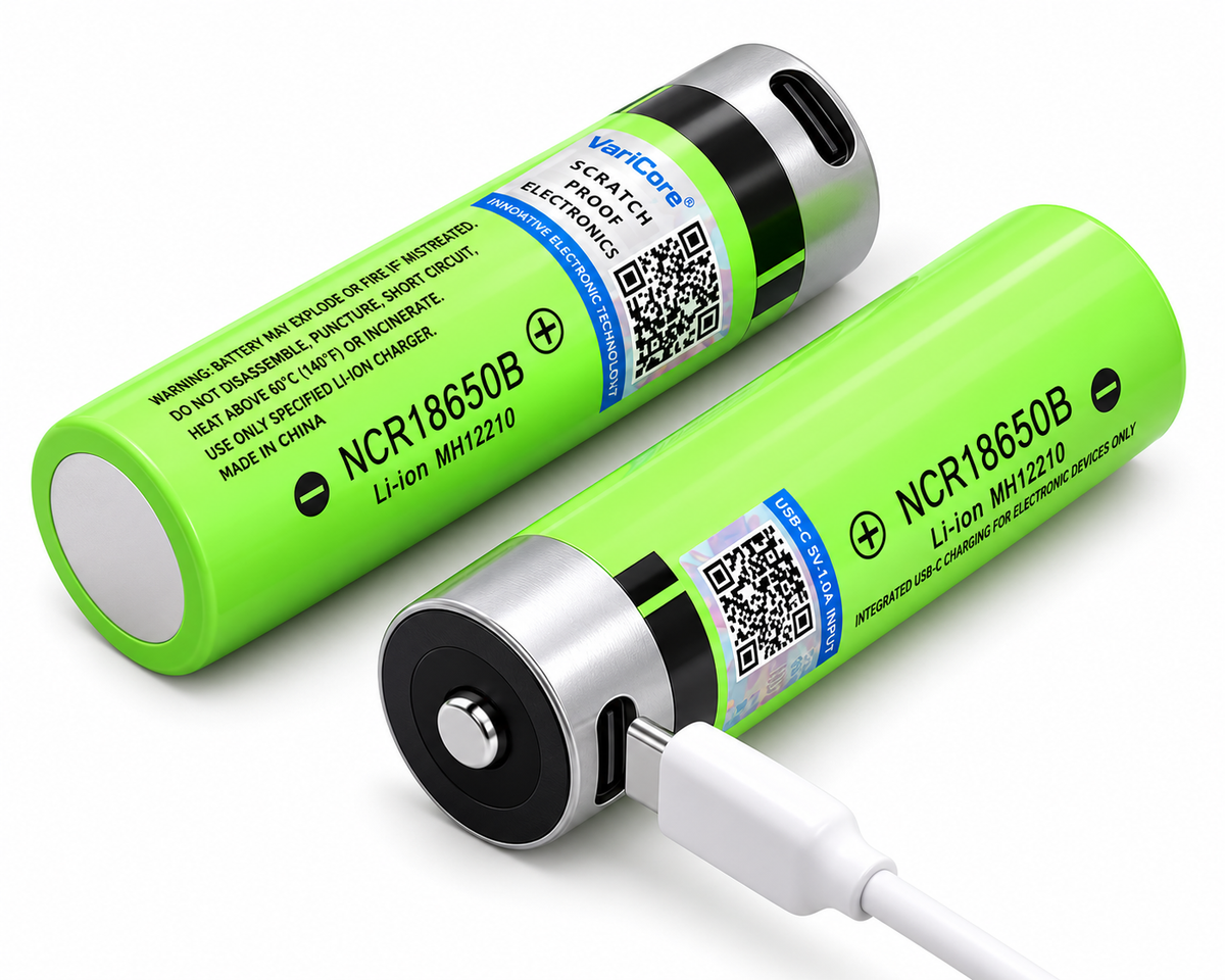18650 Rechargeable Battery USB C