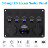 5 Gang Rocker Switch Panel
