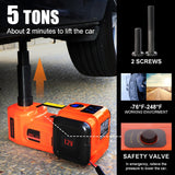 5Ton 12V Car Electric Hydraulic Floor Jack Lift + Impact Wrench Kit Box 3 in 1