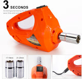5Ton 12V Car Electric Hydraulic Floor Jack Lift + Impact Wrench Kit Box 3 in 1