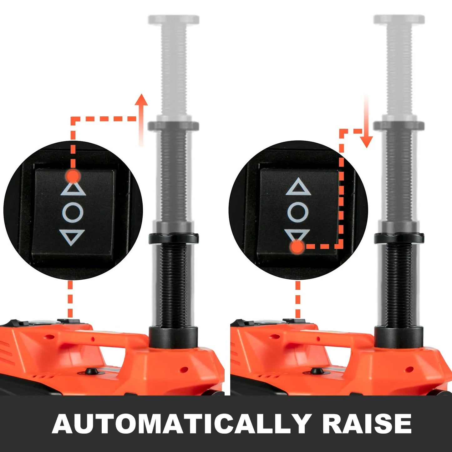 5Ton 12V Car Electric Hydraulic Floor Jack Lift + Impact Wrench Kit Box 3 in 1