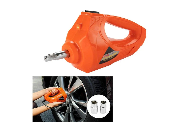 5Ton 12V Car Electric Hydraulic Floor Jack Lift + Impact Wrench Kit Box 3 in 1