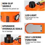 5Ton 12V Car Electric Hydraulic Floor Jack Lift + Impact Wrench Kit Box 3 in 1