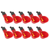 Chicken Drinker Cups - 10 Pack Automatic Poultry Water Feeder with Peck Trigger