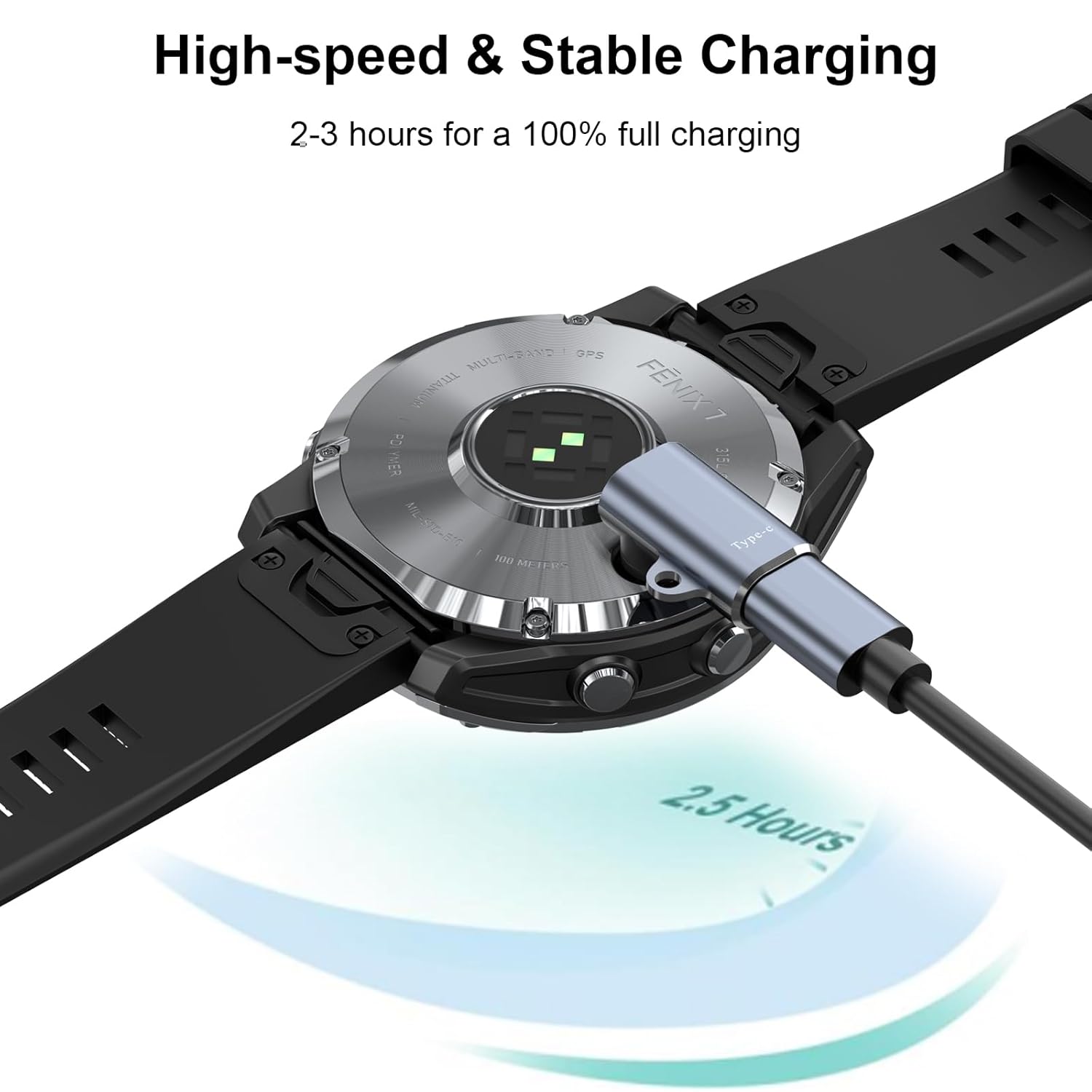 Lightning to Garmin Watch Charging Adapter Charger