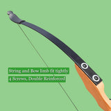 30lbs Archery High Strength Hunting Recurve Bow (Wood)