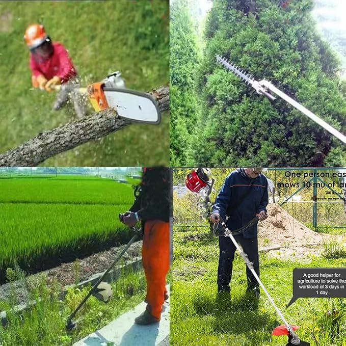 High-Powered Brush Weed Cutter Saw Hedge Trimmer 10 In 1