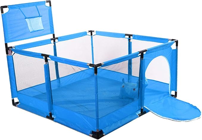 Baby Playpen 8 Panels Play Pen Yard Fence (Blue)