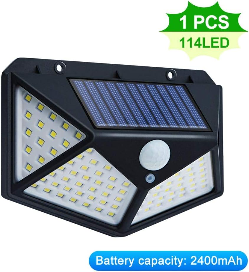 114 LED Solar Motion Outdoor Wall Light Automatic Light