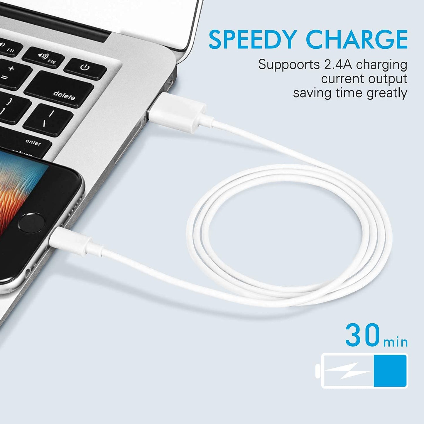 Compatible Replacement with iPhone Lightning to USB Cable 1m