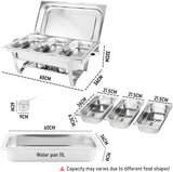 Chafing Dish Catering Set – 11L Food Warmer Pan