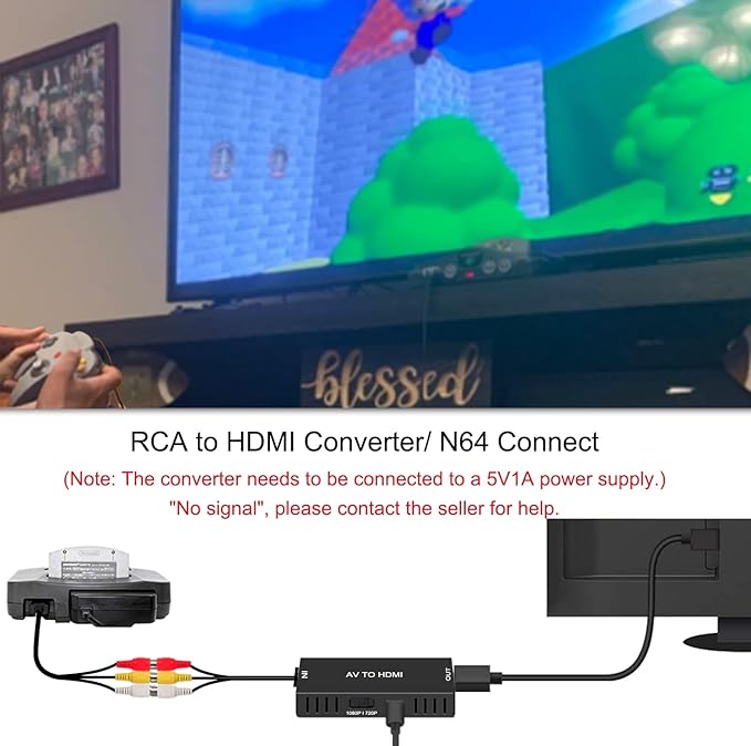 RCA to HDMI Adapter AV to HDMI Adapter
