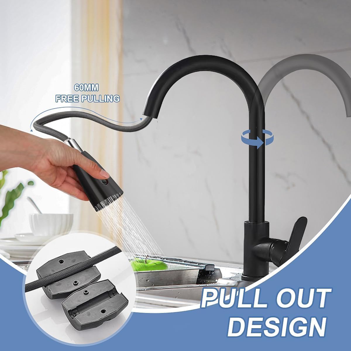 Kitchen Mixer Tap Faucet - Laundry Bathroom Sink