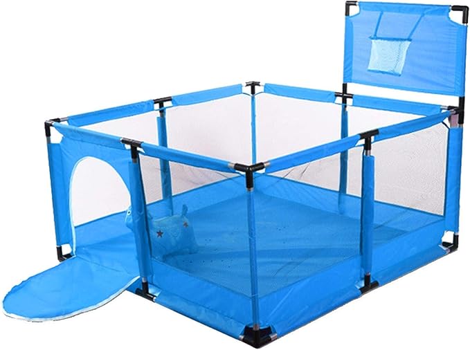 Baby Playpen 8 Panels Play Pen Yard Fence (Blue)