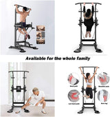 Power Tower Home Gym Adjustable Height Chin Pull Up Bar