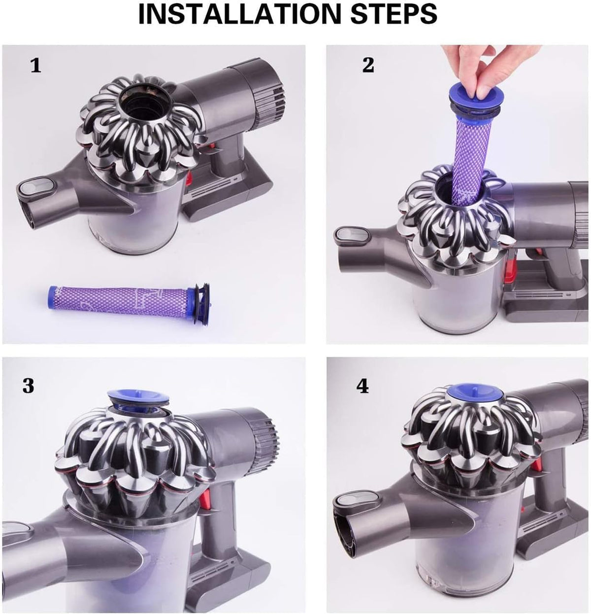 Compatible with Filter for Dyson V6, V7 & V8 Compatible With Replacement Vacuum Cleaner